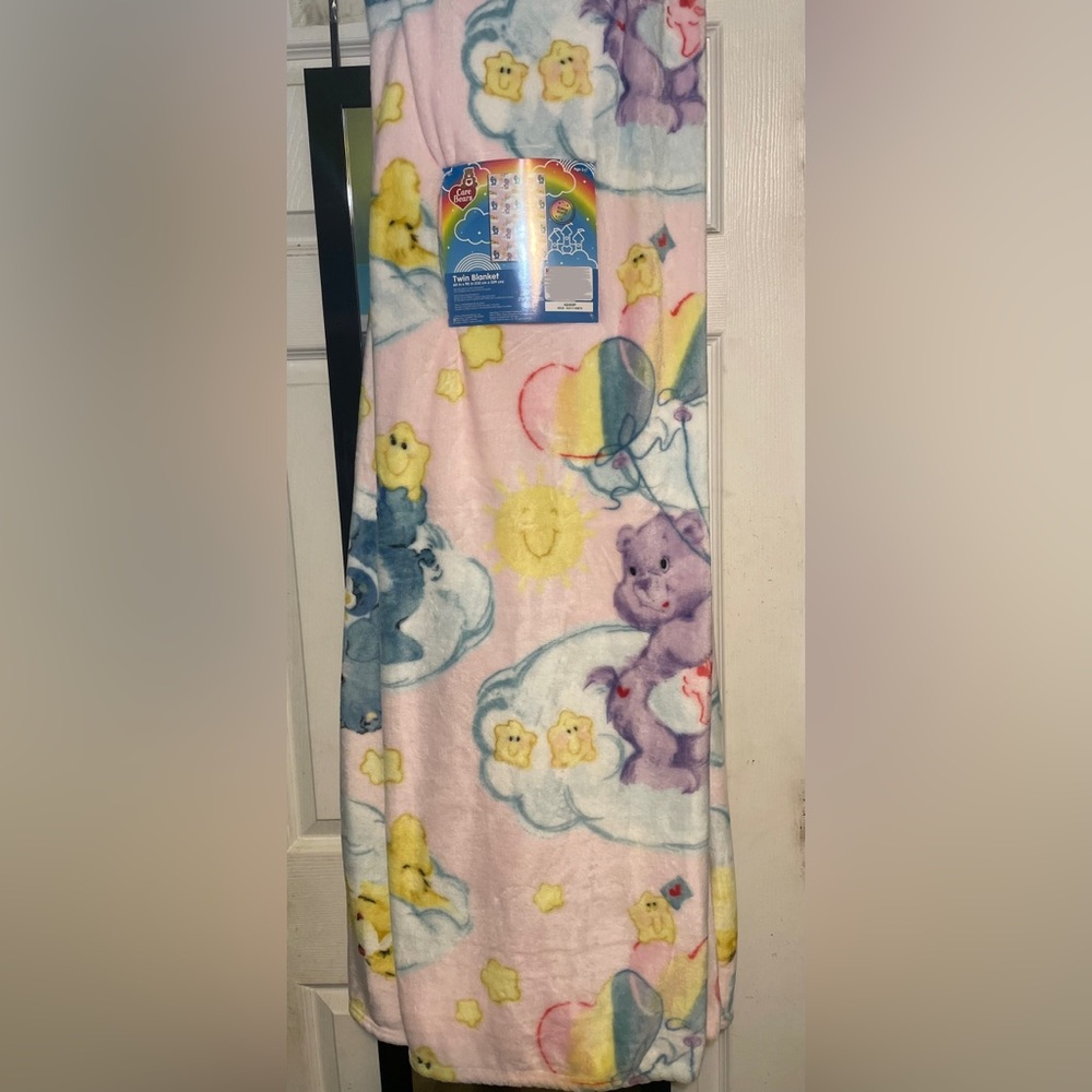 NWT Care Bears Plush Throw Blanket